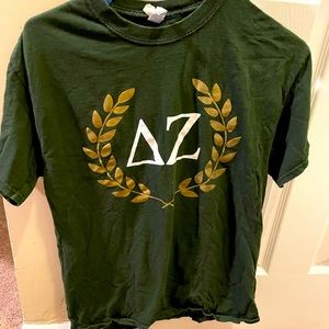 Navy Green Delta Zeta Sorority Medium T-Shirt